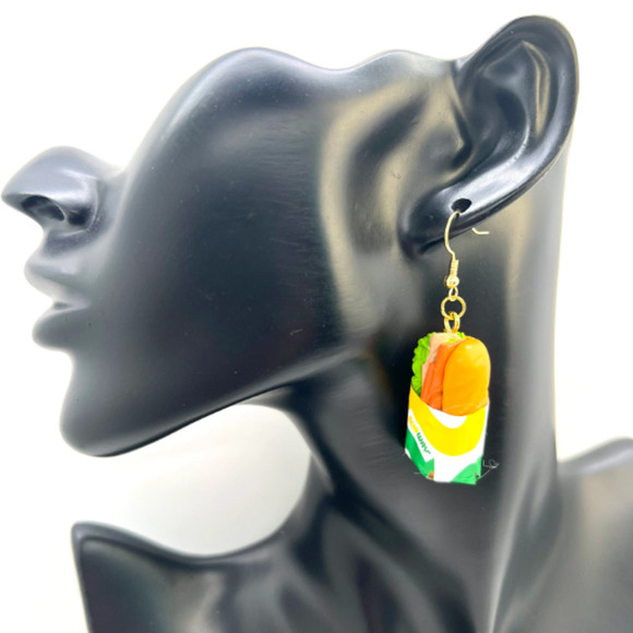 Subway Earrings - Sandwich Earrings - Mini Brands Earrings - Fast Food Earrings - Picture 8 of 8